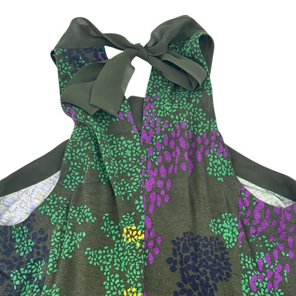 One September Anthropology Boho Green Embroidered Racerback Mini Dress NWOT‎ - Picture 6 of 13